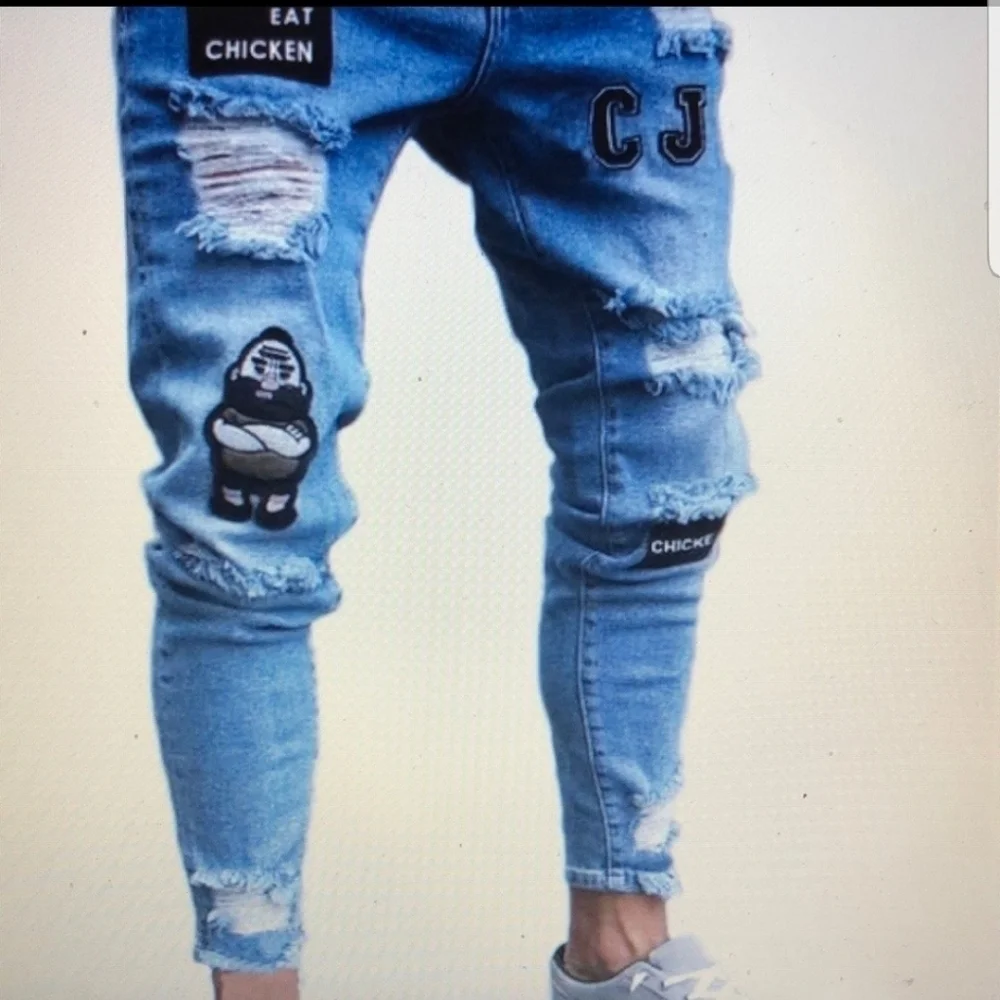 CJB Distressed Men's Skinny Jeans